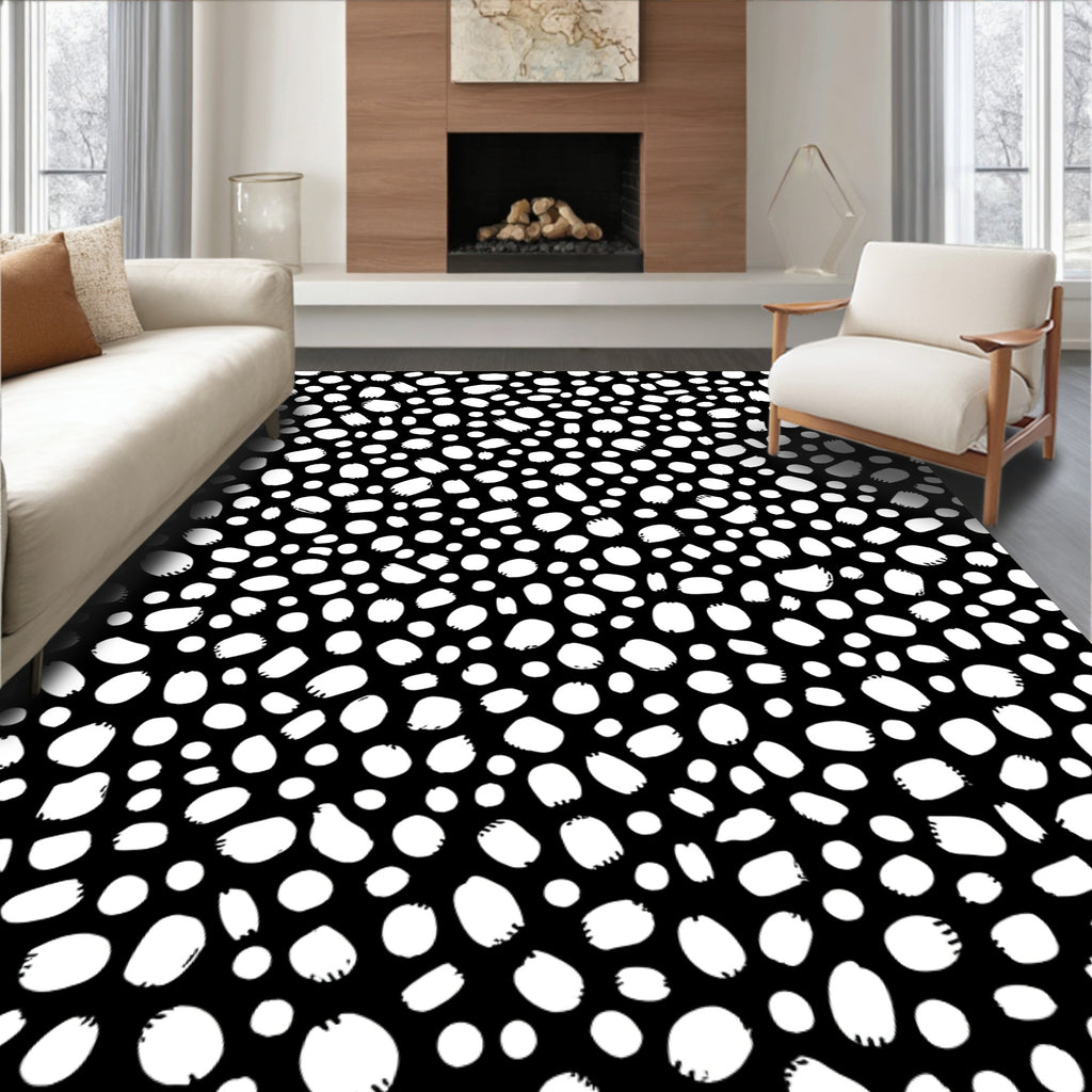 Spotted Brush Stroke Pattern Design Rug