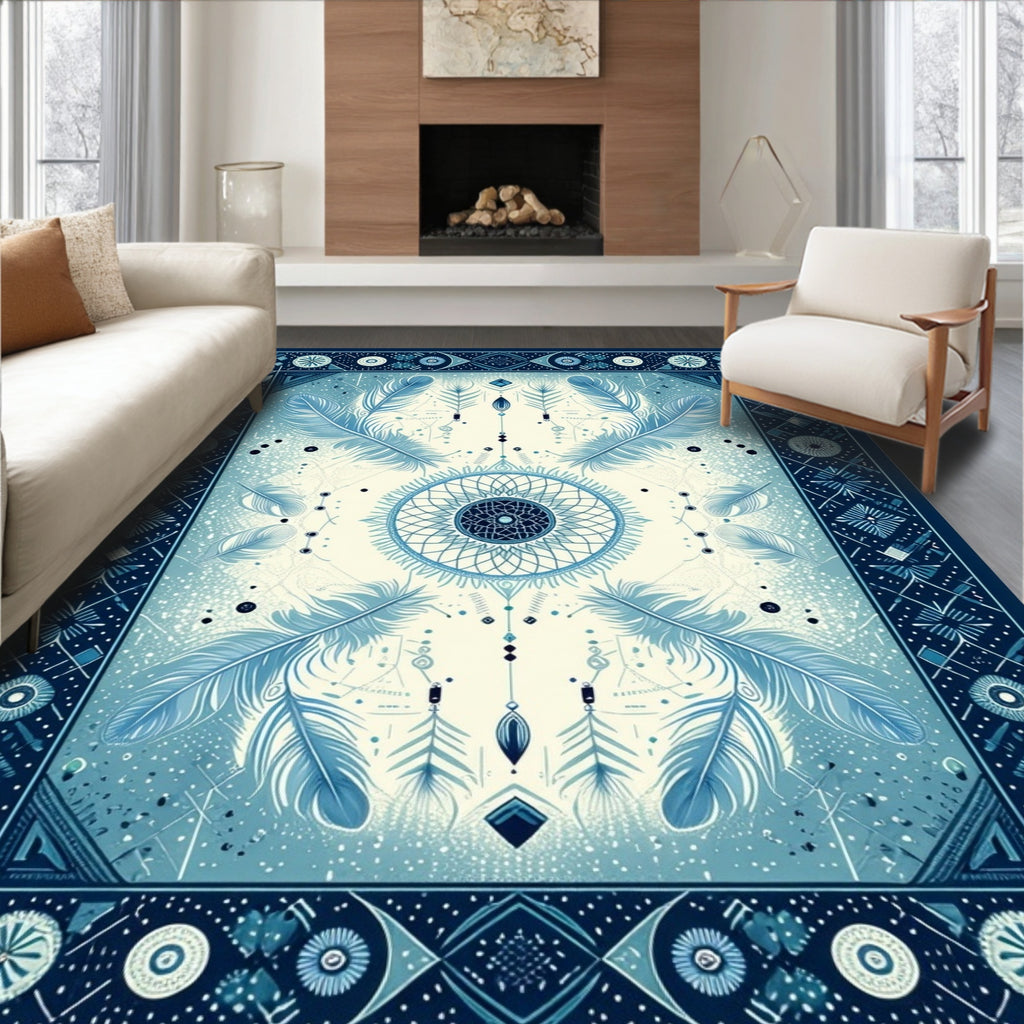 Dreamcatcher Feather Tribal Pattern Rug