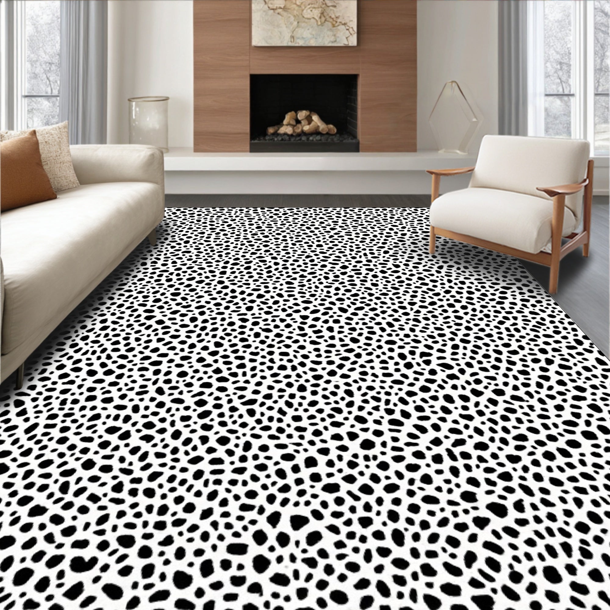 Organic Spot Abstract Graphic Rug