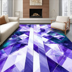 Prismatic Geometric Diamond Pattern Rug