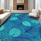 Tropical Leaf Pattern Rug