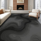 Monochromatic Wavy Swirl Pattern Rug