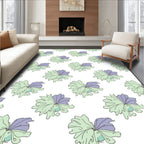 Whimsical Pastel Floral Pattern Rug