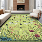 Dragonfly Garden Whimsical Nature Rug