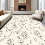 Floral Vine Line Art Rug