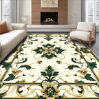 Elegant Floral Vine Motif Rug