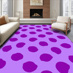 Purple Polka Dot Pattern Design Rug