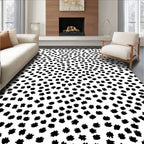 Abstract Black Dot Pattern Rug
