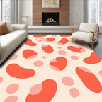 Abstract Red Bean Pattern Rug
