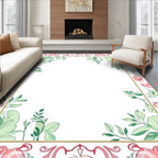 Elegant Floral Vines Outline Rug
