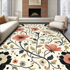 Floral Vine Pattern With 7 Colors Rug