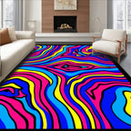 Vibrant Swirl Neon Pattern Rug