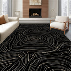 Abstract Swirls Geometric Lines Rug