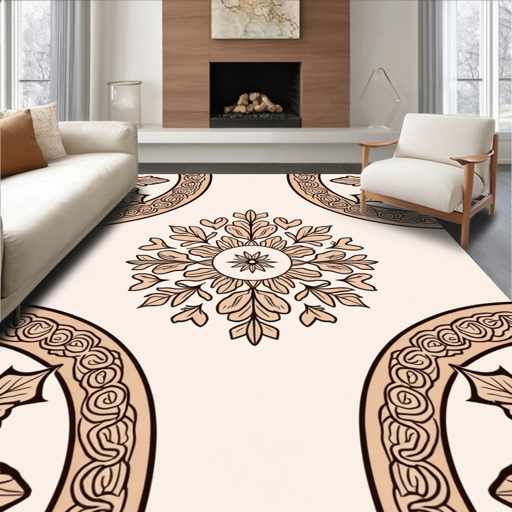 Classic Floral Medallion Patterned Rug