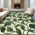 Vining Leaf Pattern Area Rug