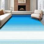 Blue Gradient Horizon Line Rug