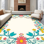 Whimsical Floral Sheep Delight Rug