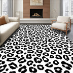 Bold Black Spot Print Pattern Rug