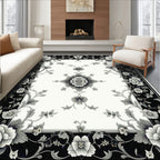 Ornate Floral Scrollwork Pattern Rug