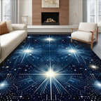 Celestial Starburst Geometric Design Rug