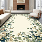 Vintage Floral Vine Scroll Border Rug