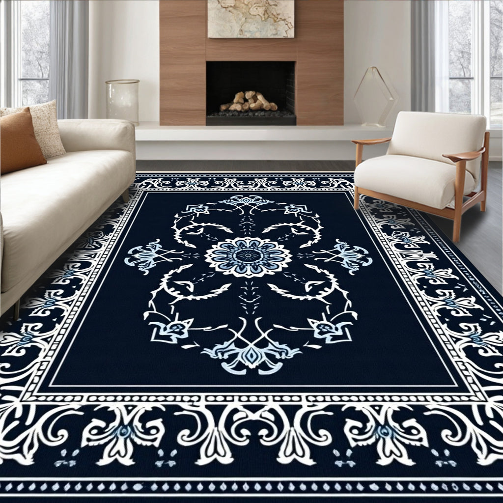 Ornate Floral Mandala Design Rug