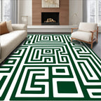 Abstract Maze Pattern Rug