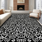 Whimsical Abstract Organic Flow Design Rug