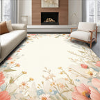 Floral Garden Whimsical Bloom Pattern Rug