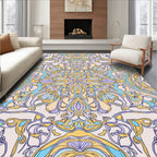 Ornate Soft Pastel Mandala Design Rug