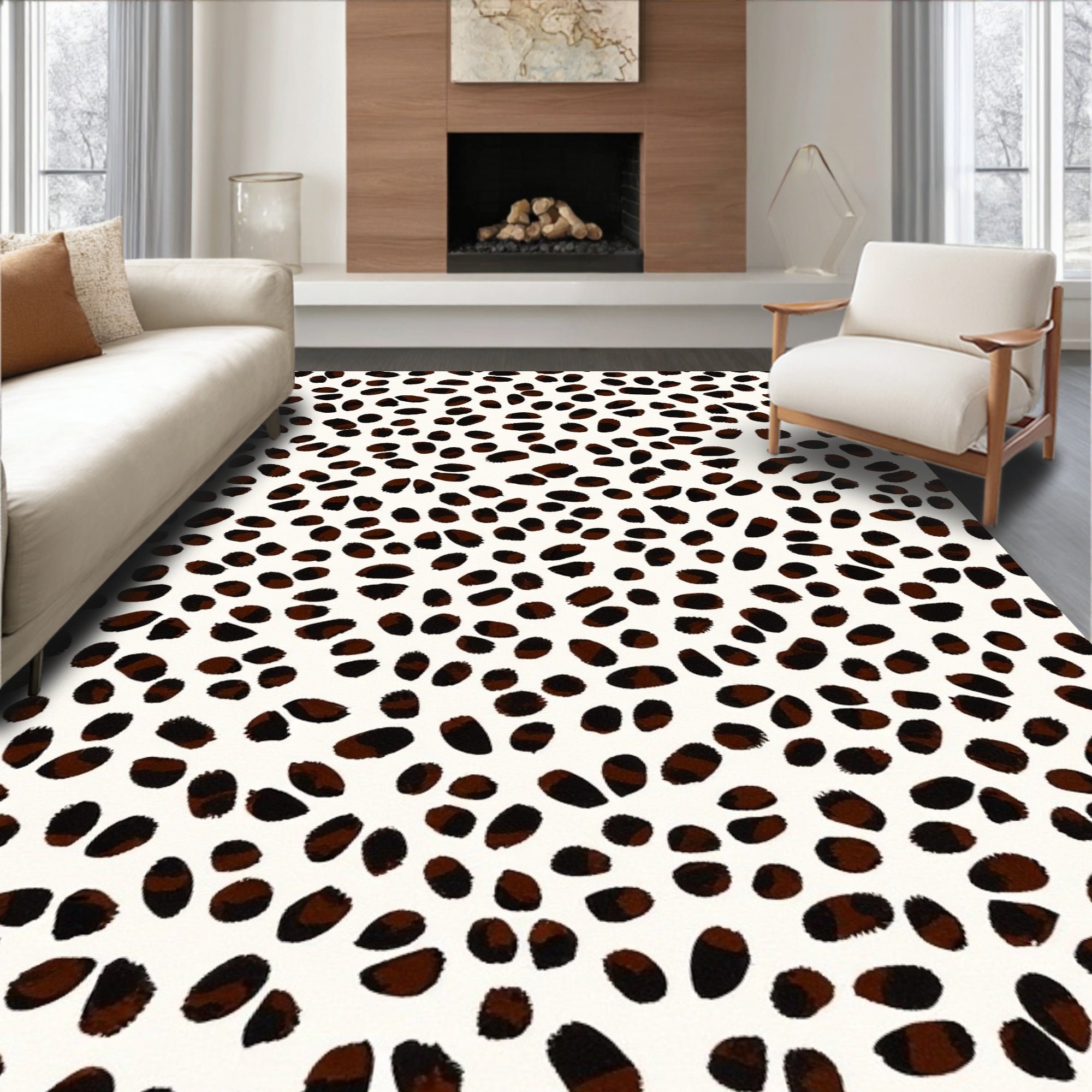 Chic Animal Print Spot Design Rug