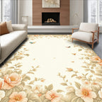 Whimsical Floral Butterfly Garden Rug