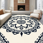 Intricate Floral Medallion Pattern Rug