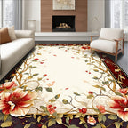 Elegant Floral Vine Patterned Rug