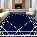 Geometric Lattice Diamond Stripes Rug