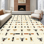 Insects Dots Patterned Design Rug
