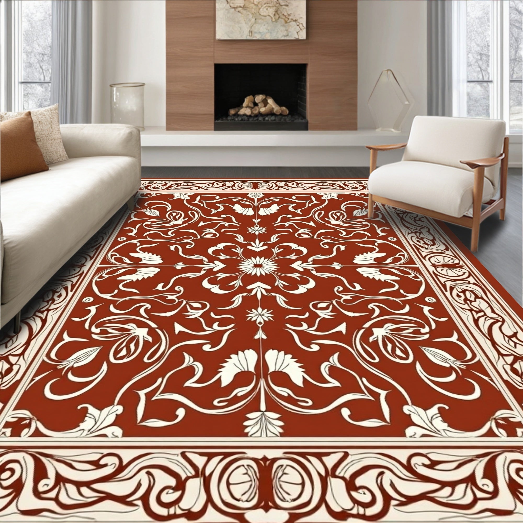 Classic Floral Nature Styled Design Rug
