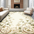 Elegant Floral Vine Botanical Design Rug