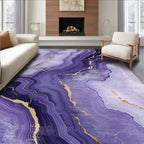 Amethyst Gold Veined Marble Rug