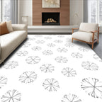 Silver Subtle Starburst Medallion Rug