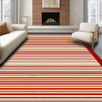 Warm Tones Striped Pattern Runner Rug