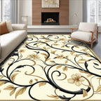 Ornate Floral Vine Design Rug