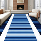 Cool Blue Gradient Stripe Design Rug