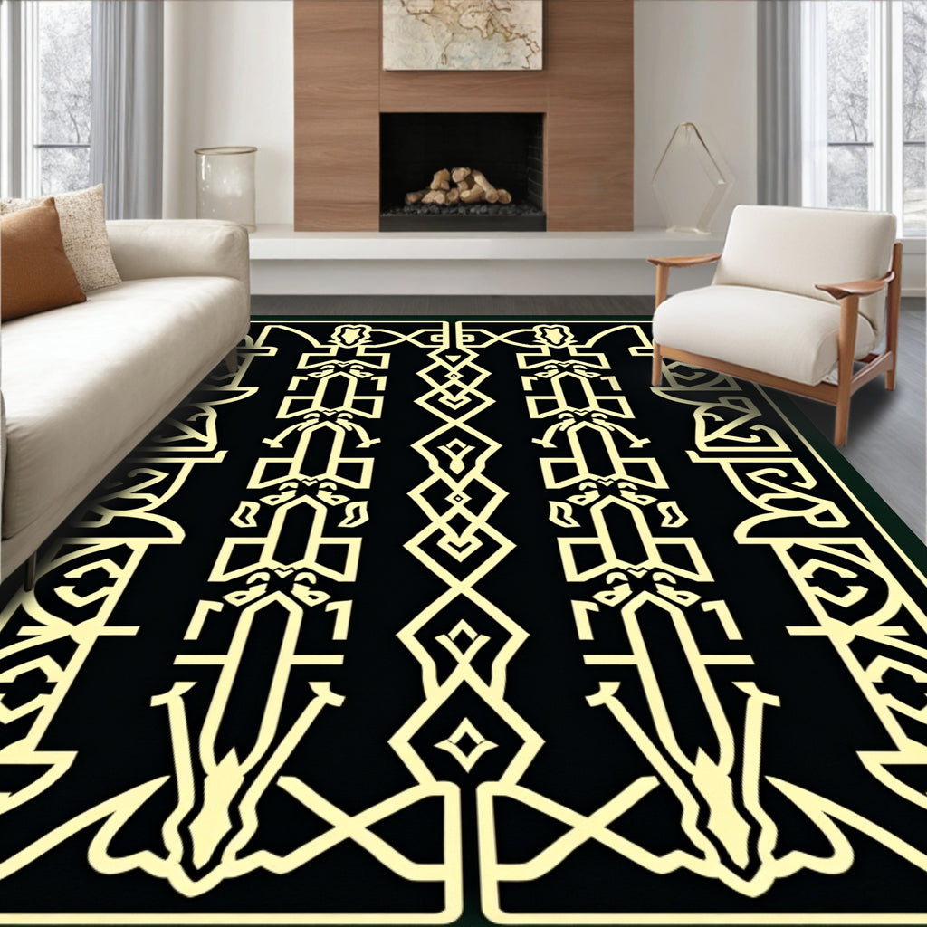 Antique Geometric Arch Motif Rug