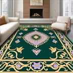 Elegant Floral Border Repeating Pattern Rug