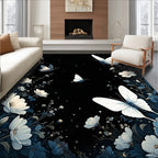 Night Garden Butterflies and Blooms Rug