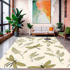 Dragonfly Botanical Garden Print Rug