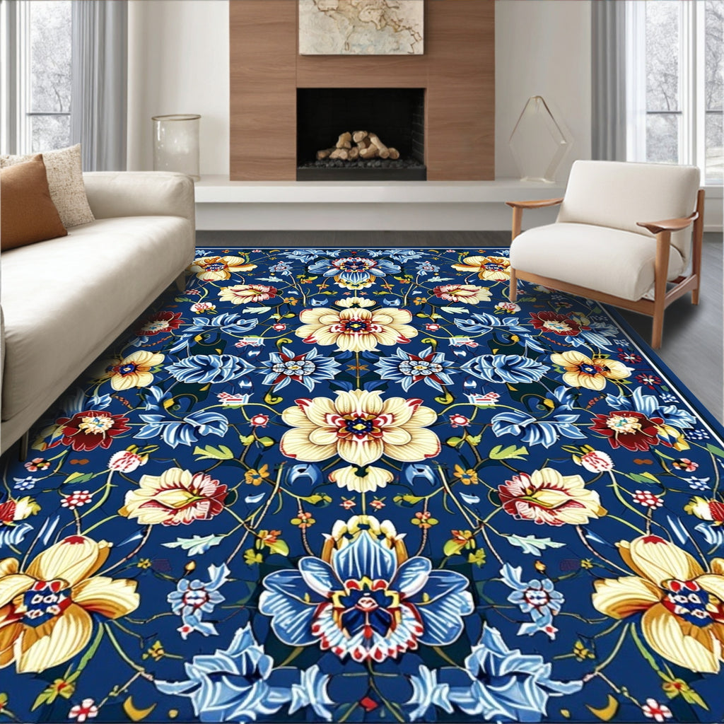 Vibrant Floral Pattern Antique Design Rug