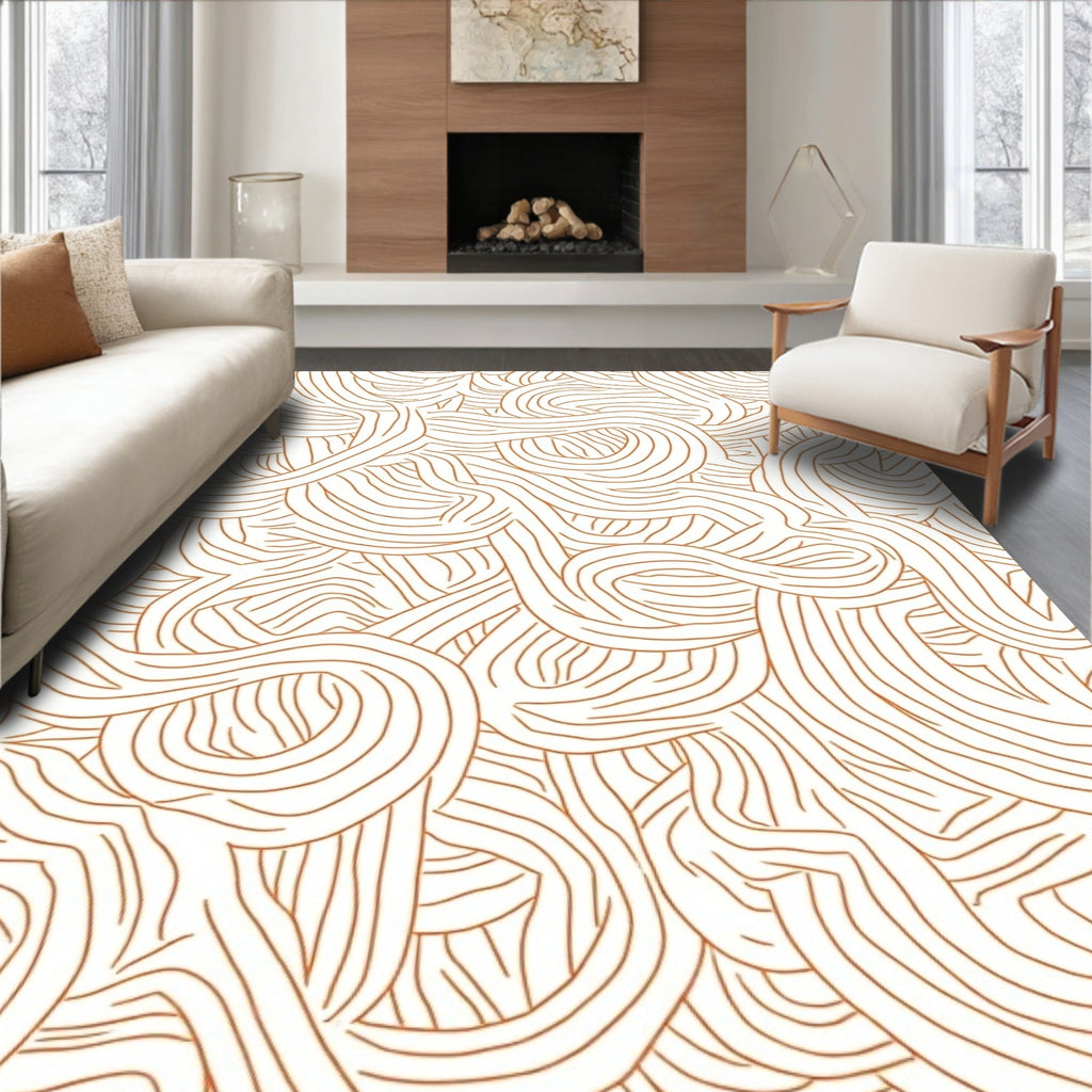 Abstract Swirls Pattern Rug