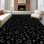 Playful Scattered Abstract Sketch Pattern Rug